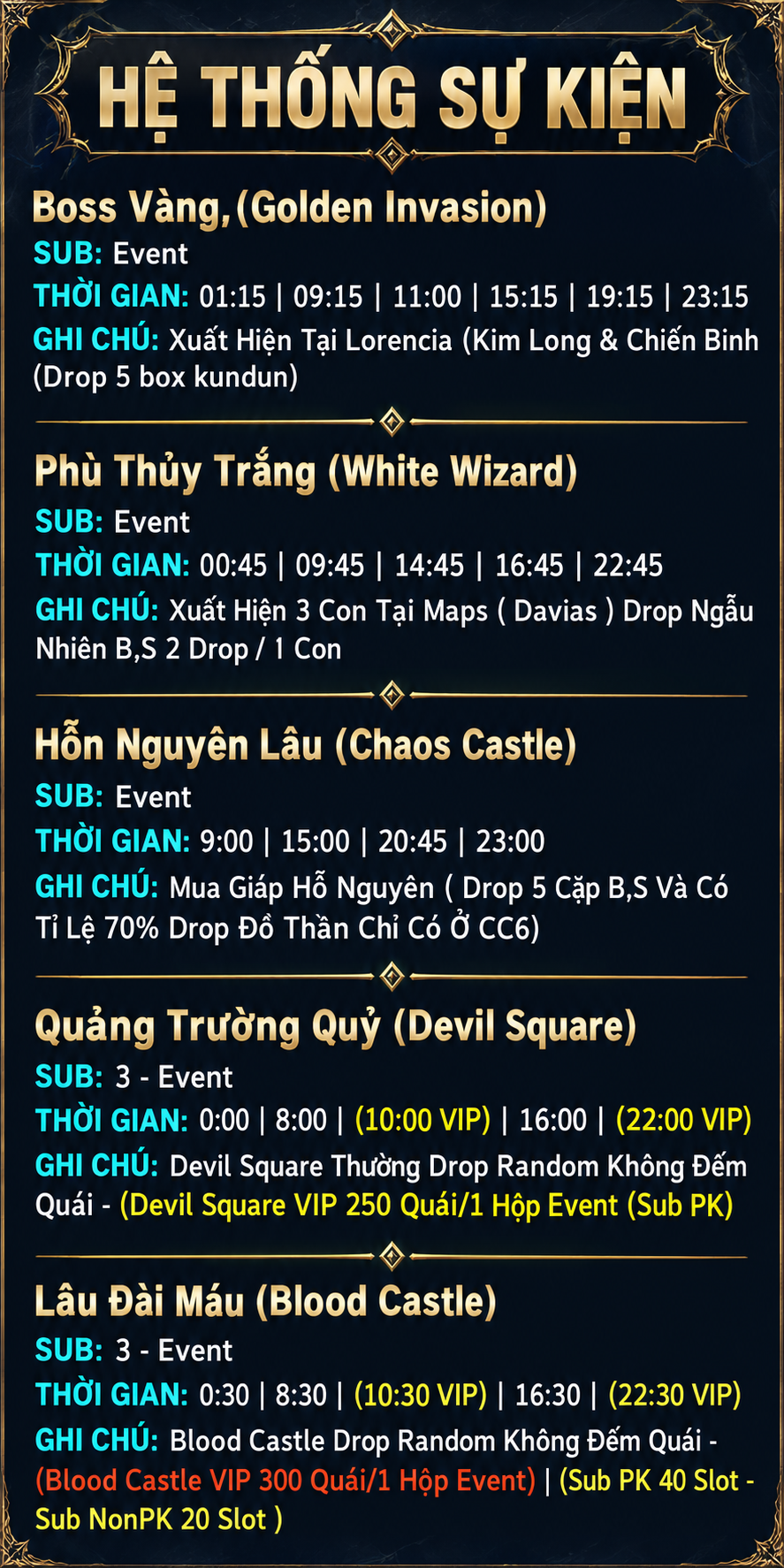 Hệ thống sự kiện phần 2